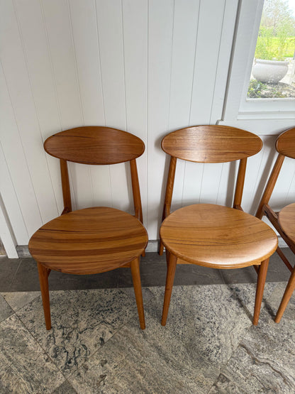 Ex Demo Set of 4 Lotus Solid Messmate Dining Chairs Solid Seat - Gold Coast Showroom