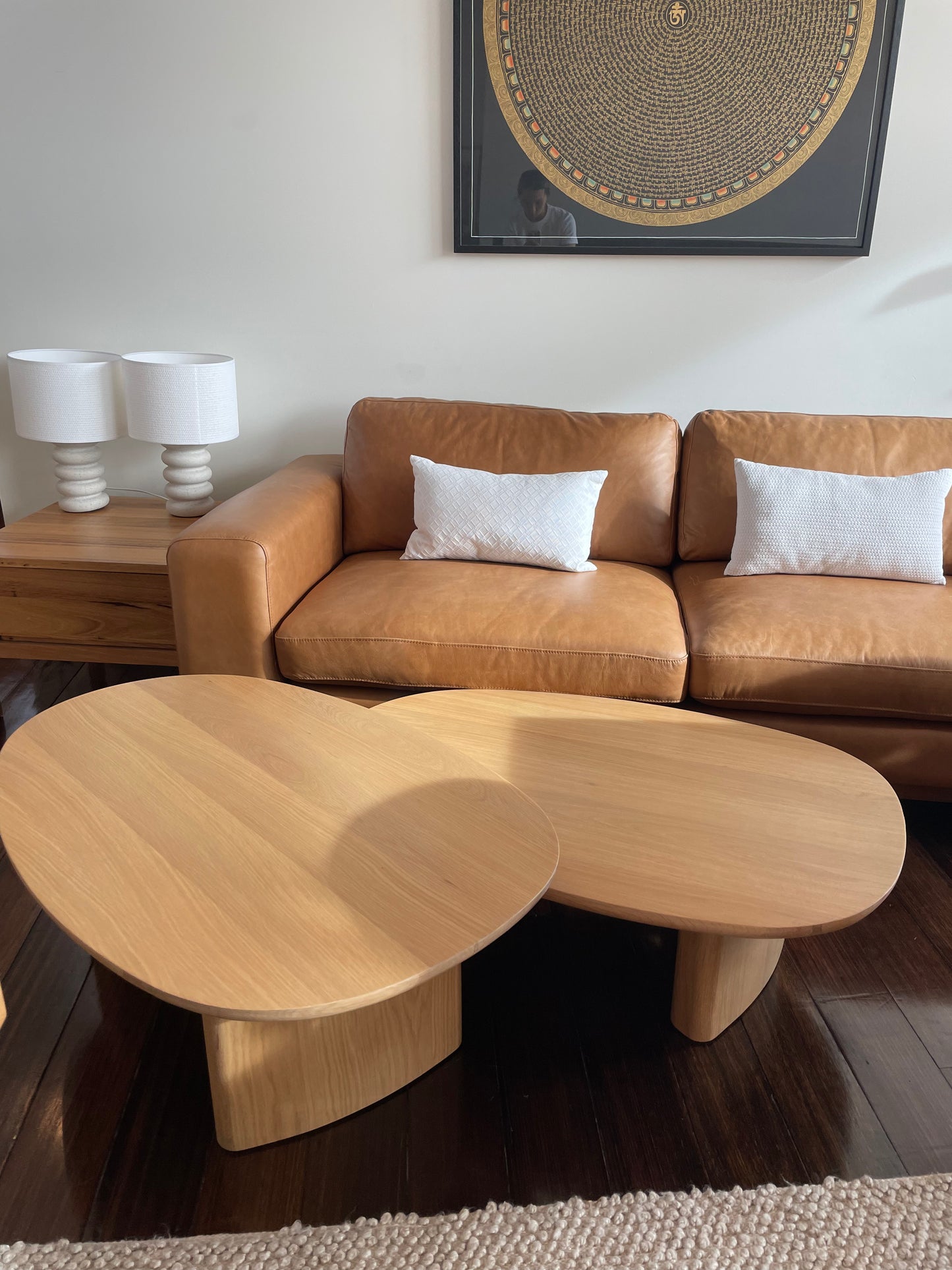 Nesting American Oak Coffee Table