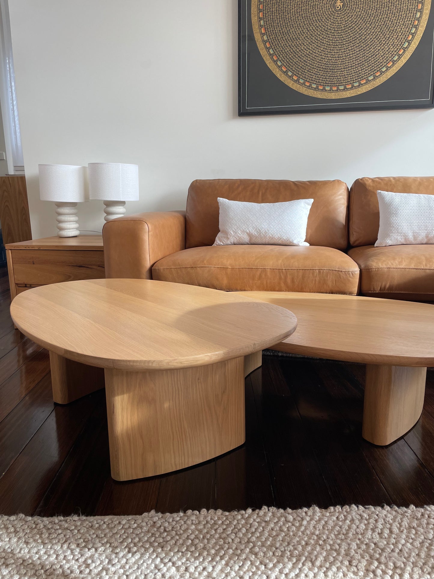 Nesting American Oak Coffee Table