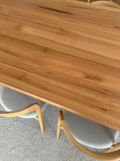 Ex Demo Osaka Wormy Chestnut Dining Table 3m Dining Table GC Showroom