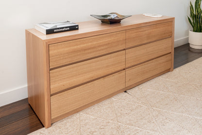 Kaiza Tasmanian Oak 6 Drawer Dresser - Made in Australia