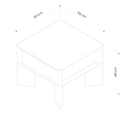 Niko Oak Side & Lamp Table