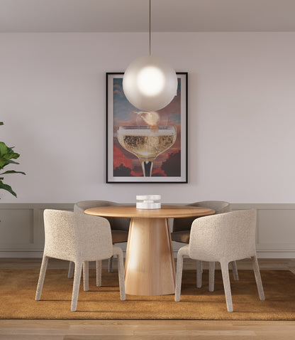 Leora American Oak Round Dining Table