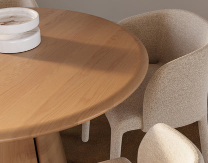 Leora American Oak Round Dining Table