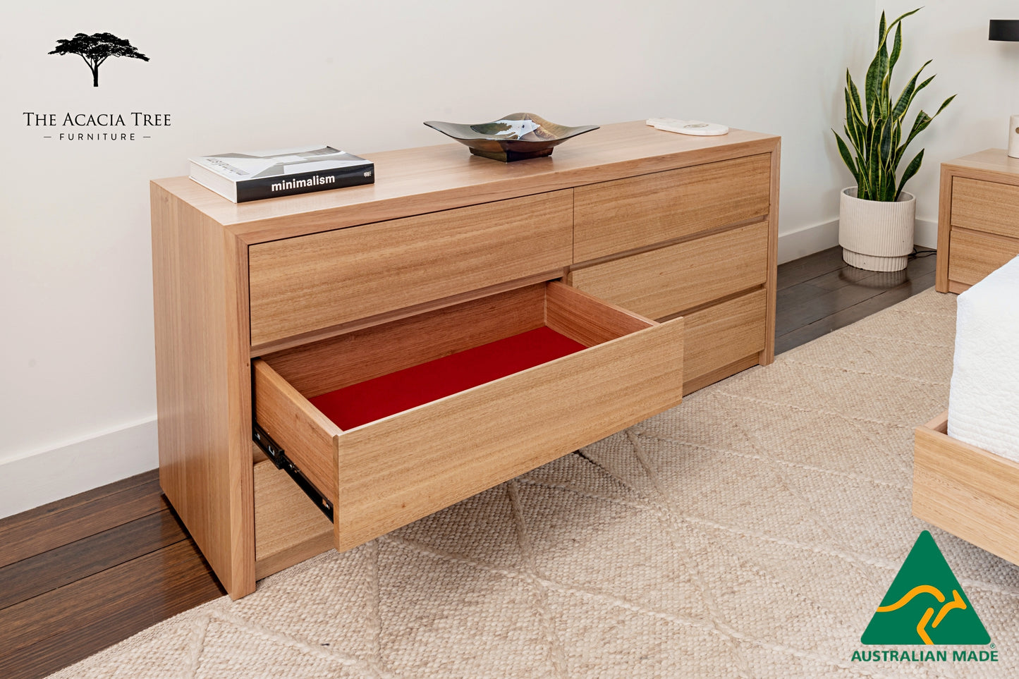 Kaiza Tasmanian Oak 6 Draw Dresser - Made in Australia