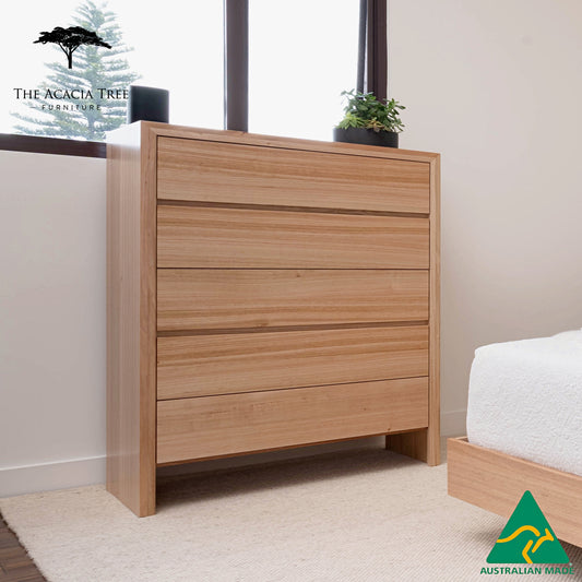 Zion 5 Drawer Tallboy - Made in Australia