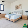 Yakka Fabric Panel Headboard Bedroom Suite Solid Tasmanian Hardwood- Made in Australia