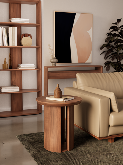 Mystis Walnut Hall Table