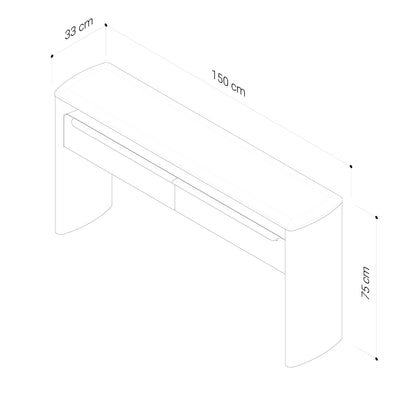Mystis Walnut Hall Table
