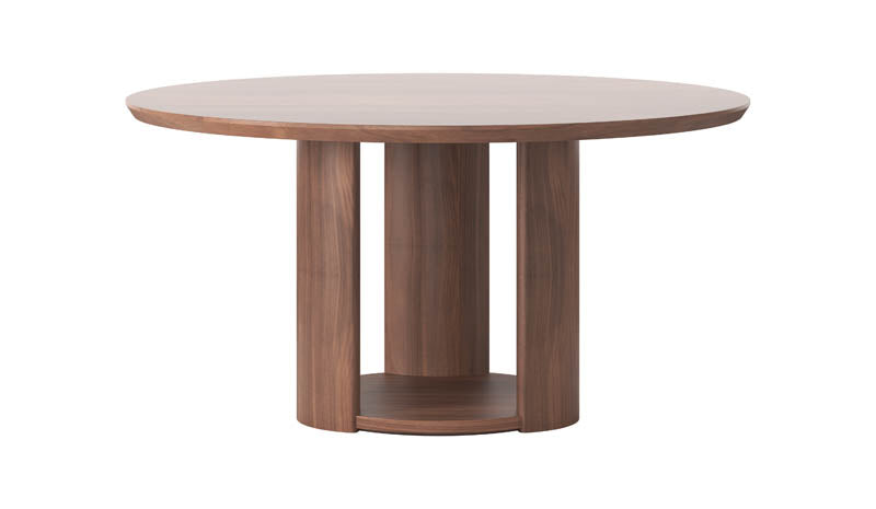 Mystis Walnut Round Dining Table
