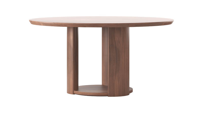 Mystis Walnut Round Dining Table