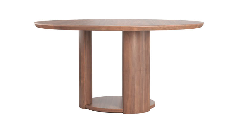 Mystis Walnut Round Dining Table