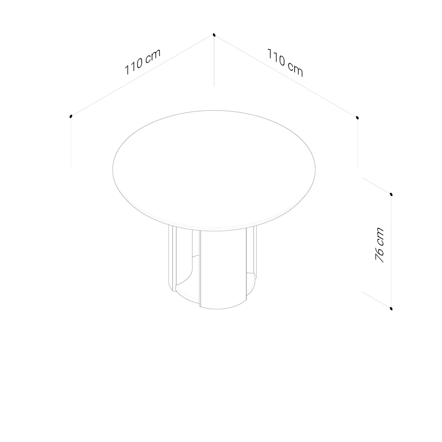Mystis Walnut Round Dining Table