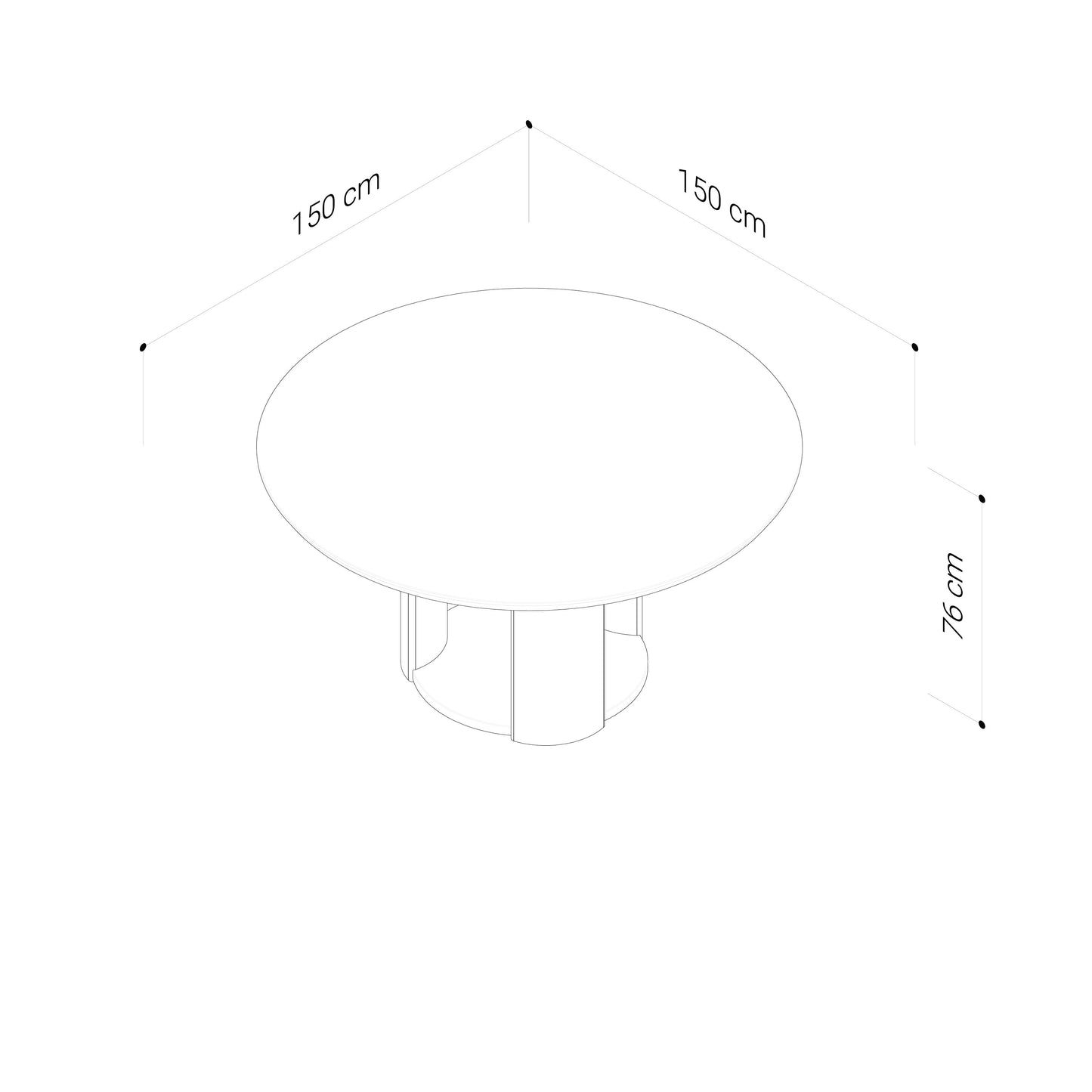 Mystis Walnut Round Dining Table