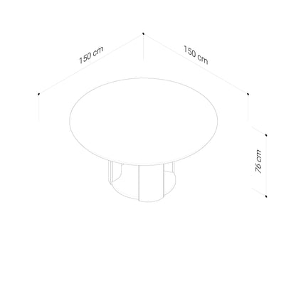 Mystis Walnut Round Dining Table
