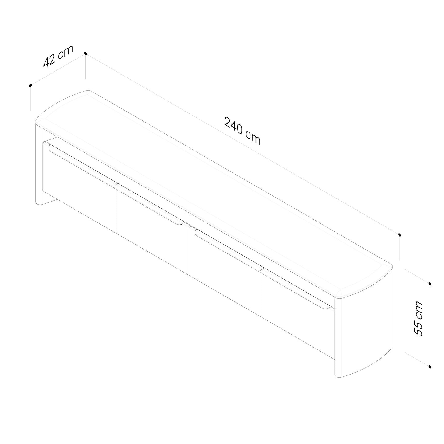 Mystis Walnut Entertainment Unit