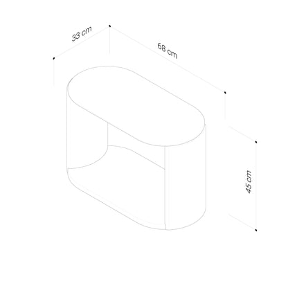 Mystis Walnut Side Table