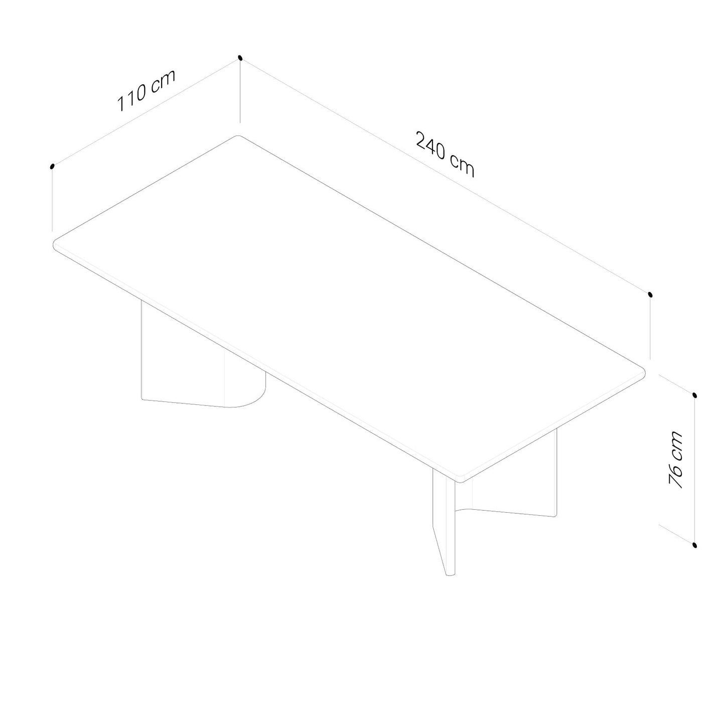 Mila American Oak Dining Table