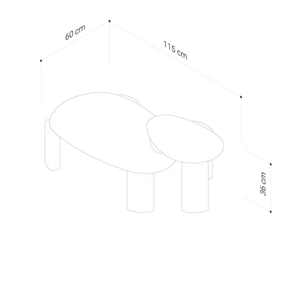 Montel Silver Travertine Nesting Tables