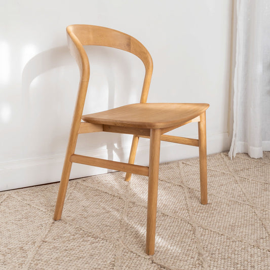 Freya Solid American Oak Hardwood Dining Chair