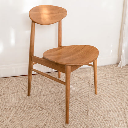 Lotus (Natural) Solid American Oak Hardwood Dining Chair