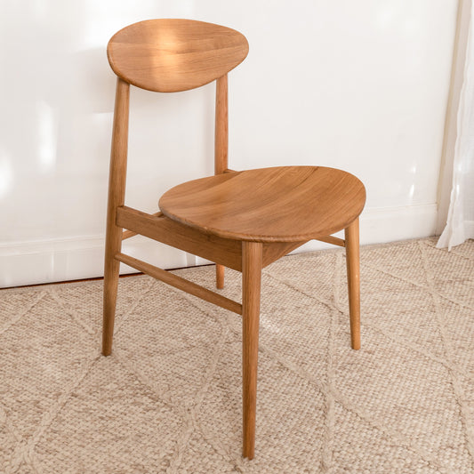 Lotus (Natural) Solid American Oak Hardwood Dining Chair