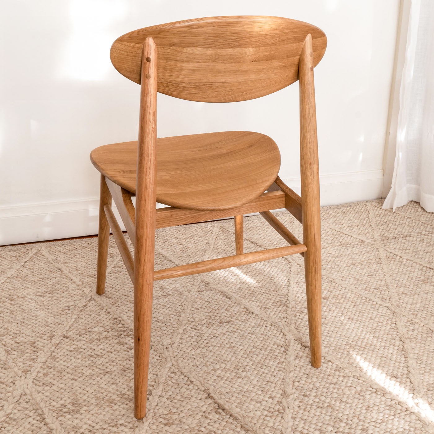 Lotus (Natural) Solid American Oak Hardwood Dining Chair