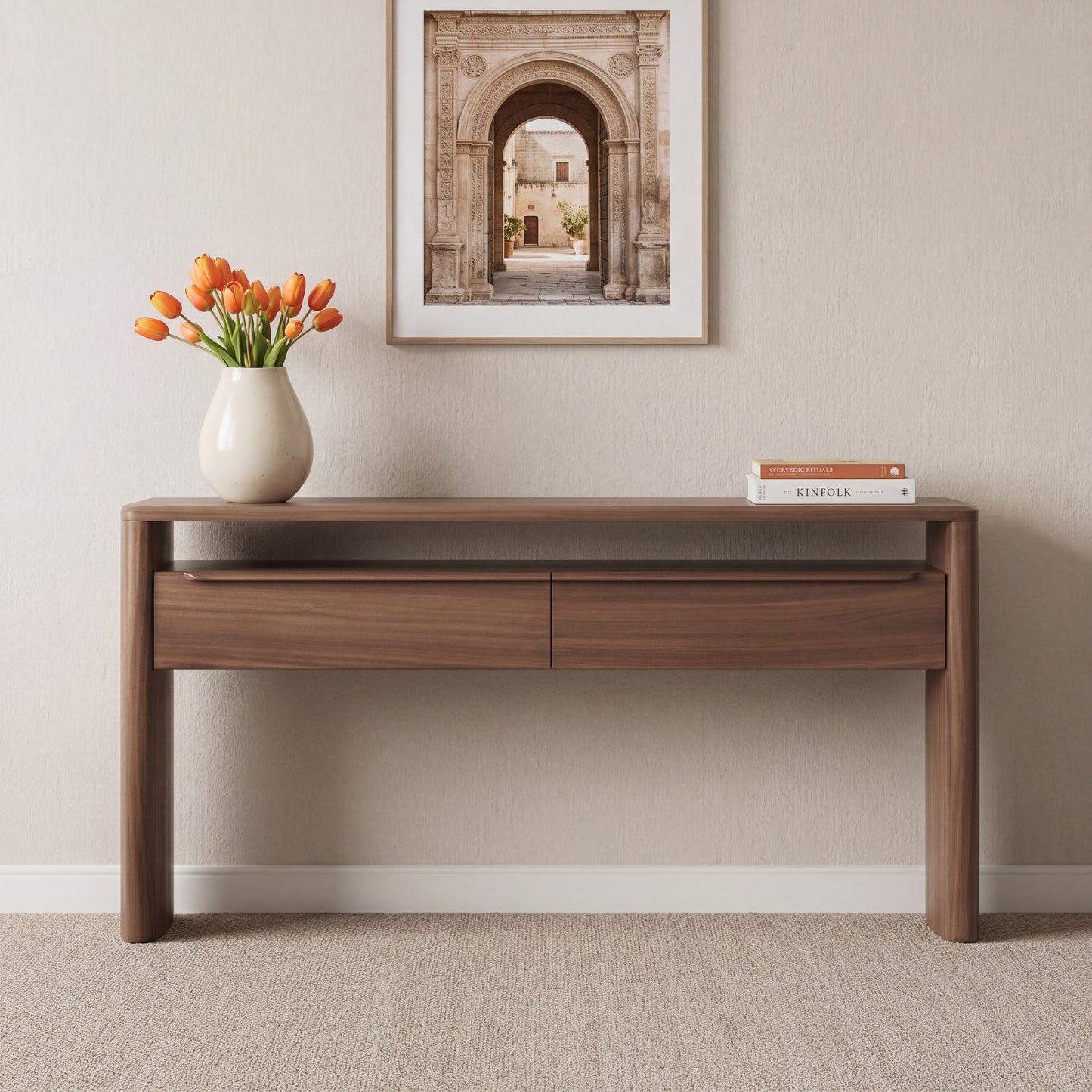 Mystis Walnut Hall Table