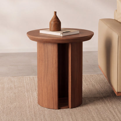 Mystis Walnut Side & Lamp Table