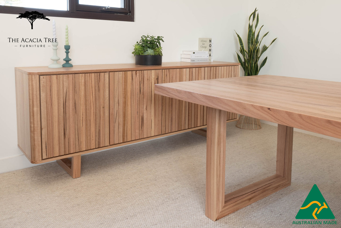 Sacha Solid Vic Ash/ Wormy Chestnut Dining Table - Made in Australia