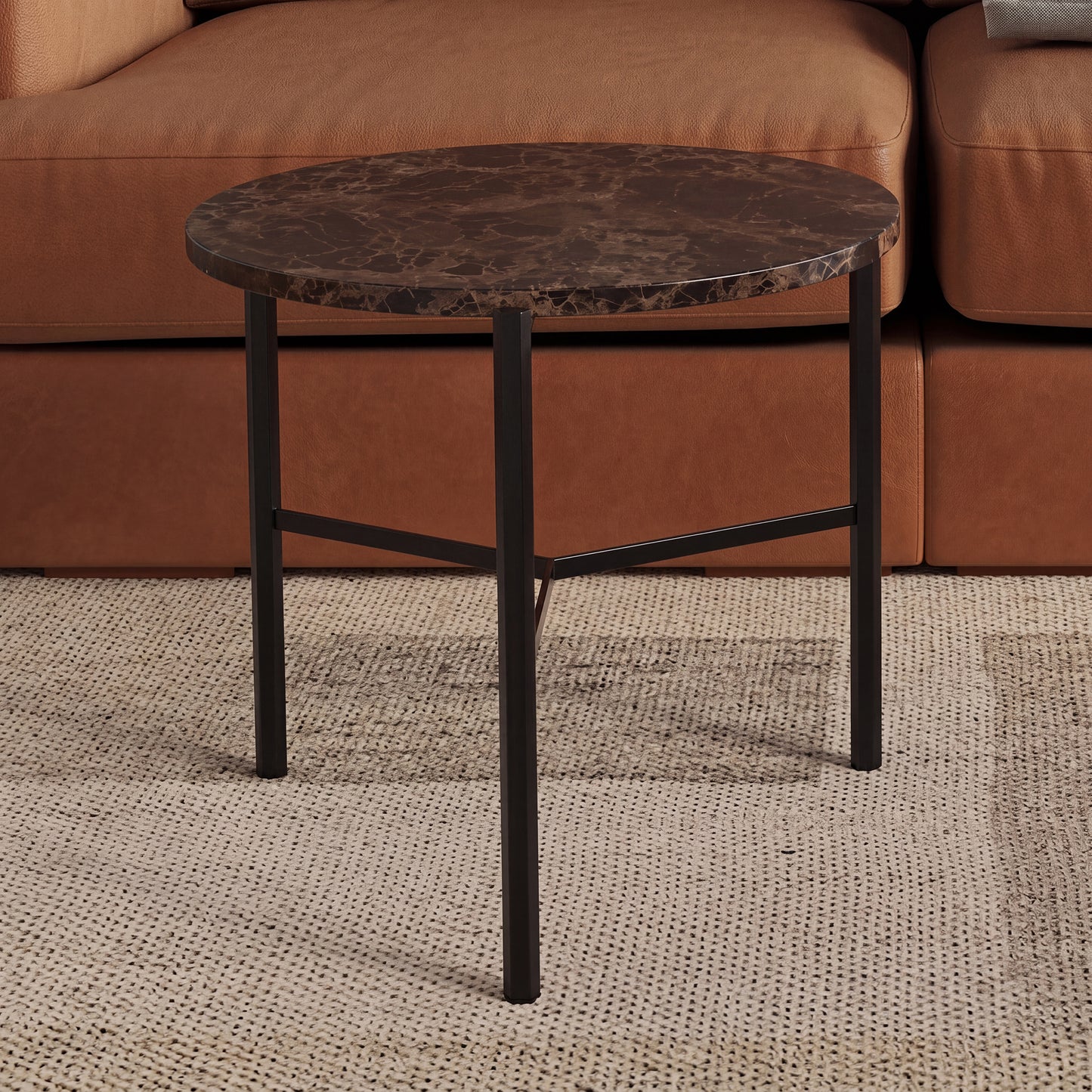 Ness Emperador Marble Side & Lamp Table
