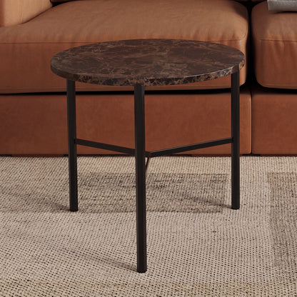 Ness Emperador Marble Side & Lamp Table