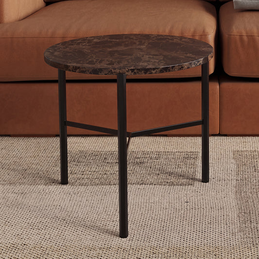 Ness Emperador Marble Side & Lamp Table