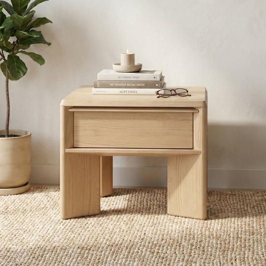 Niko Oak Side & Lamp Table
