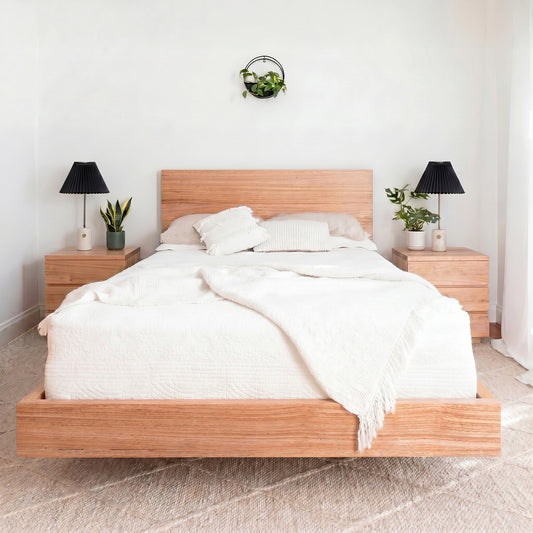 NEW Osaka Tasmanian Oak Bed Frame Queen Size