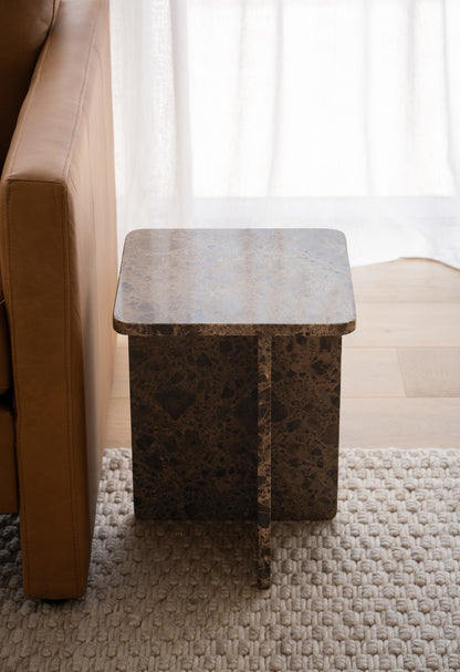 Pier Emperador Marble Side Table