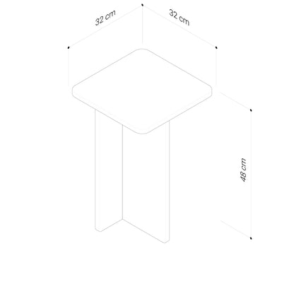 Pier Emperador Marble Side Table