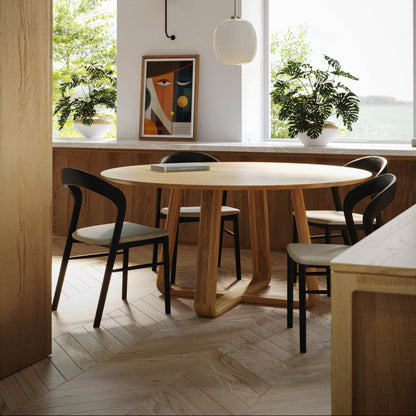 Prism American Oak Round Dining Table