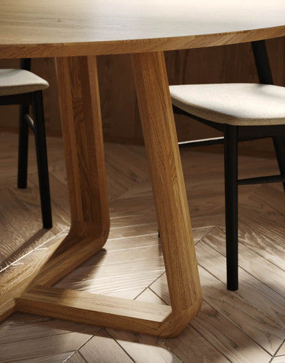 Prism American Oak Round Dining Table