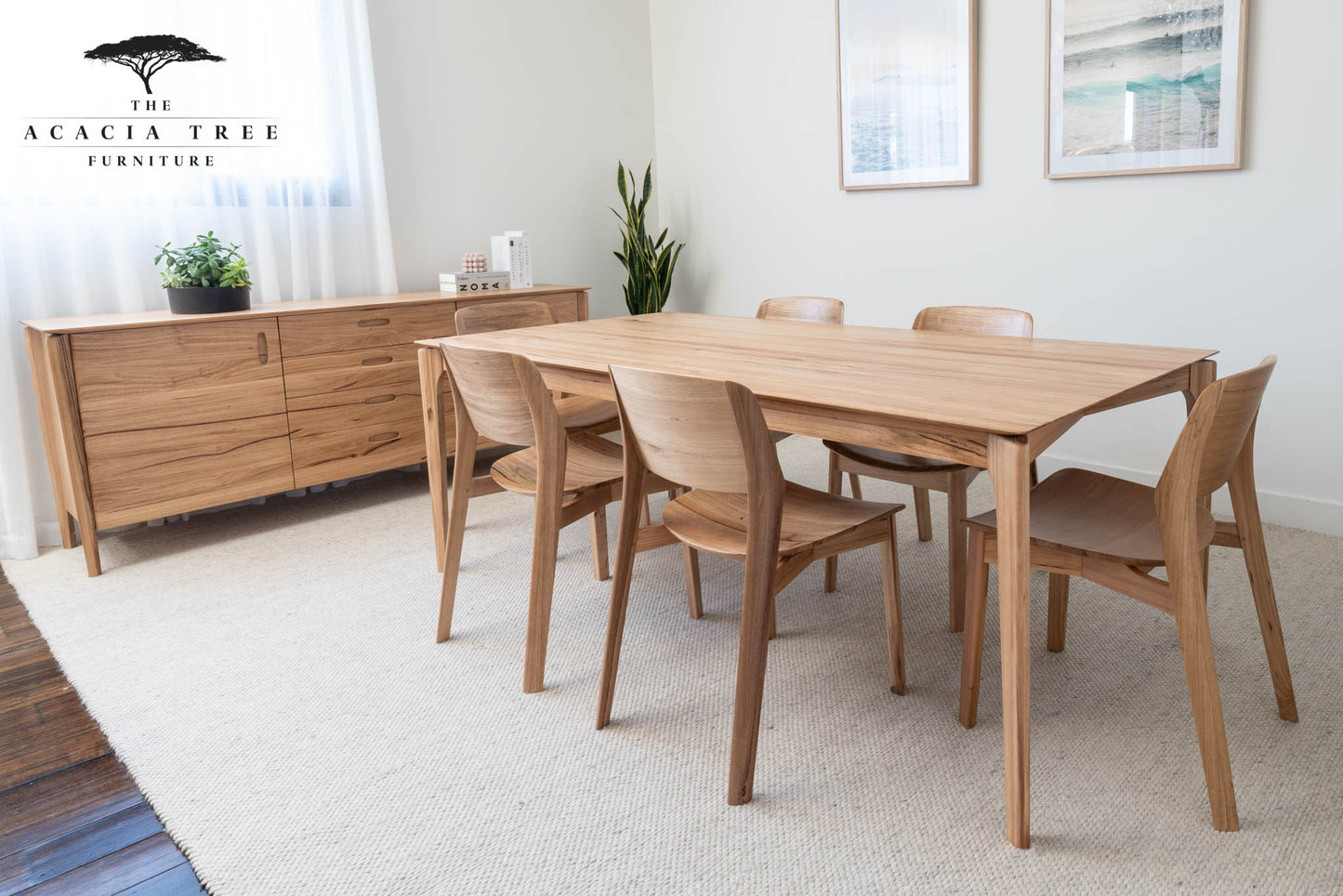 NEW 1.5m Palermo Solid Blackbutt Dining Table