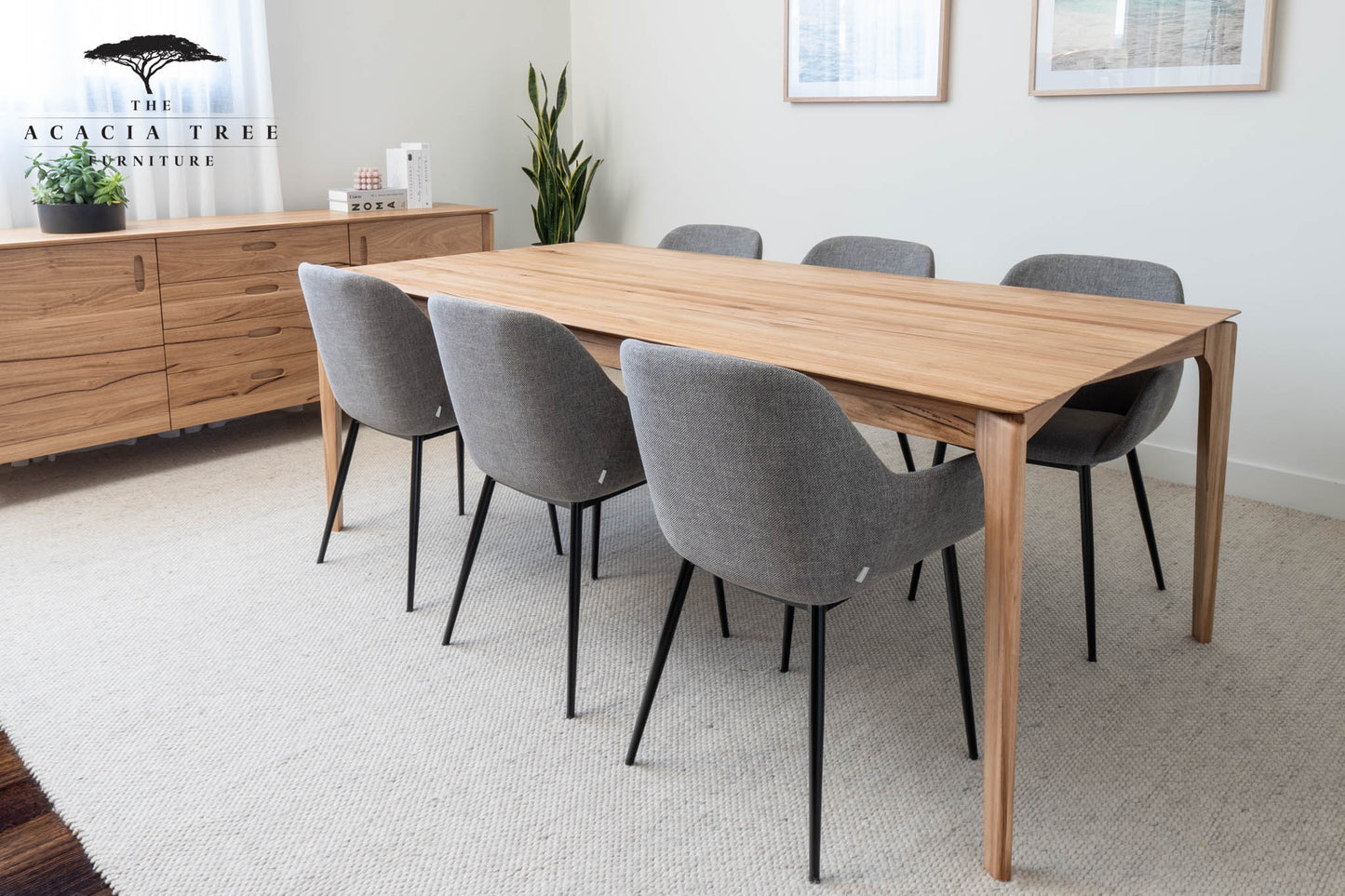 NEW 1.5m Palermo Solid Blackbutt Dining Table