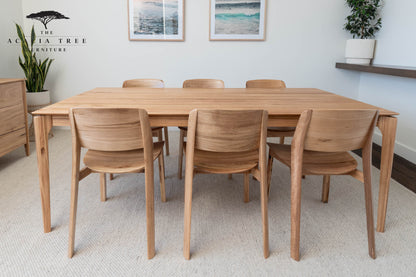 Ex Demo Set of 6 x Pisa Solid Messmate Hardwood Dining Chair