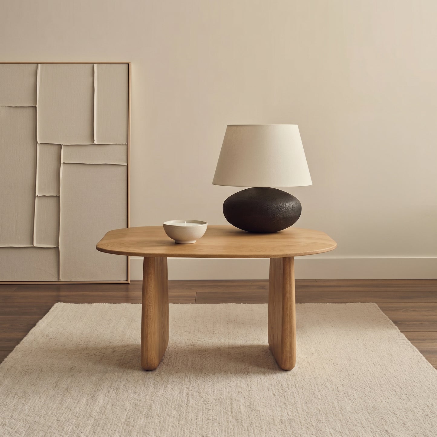 Porto Oak Side & Lamp Table