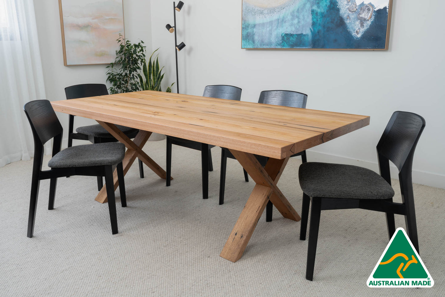 Zoho Reclaimed Solid Messmate Dining Table - Made in Australia