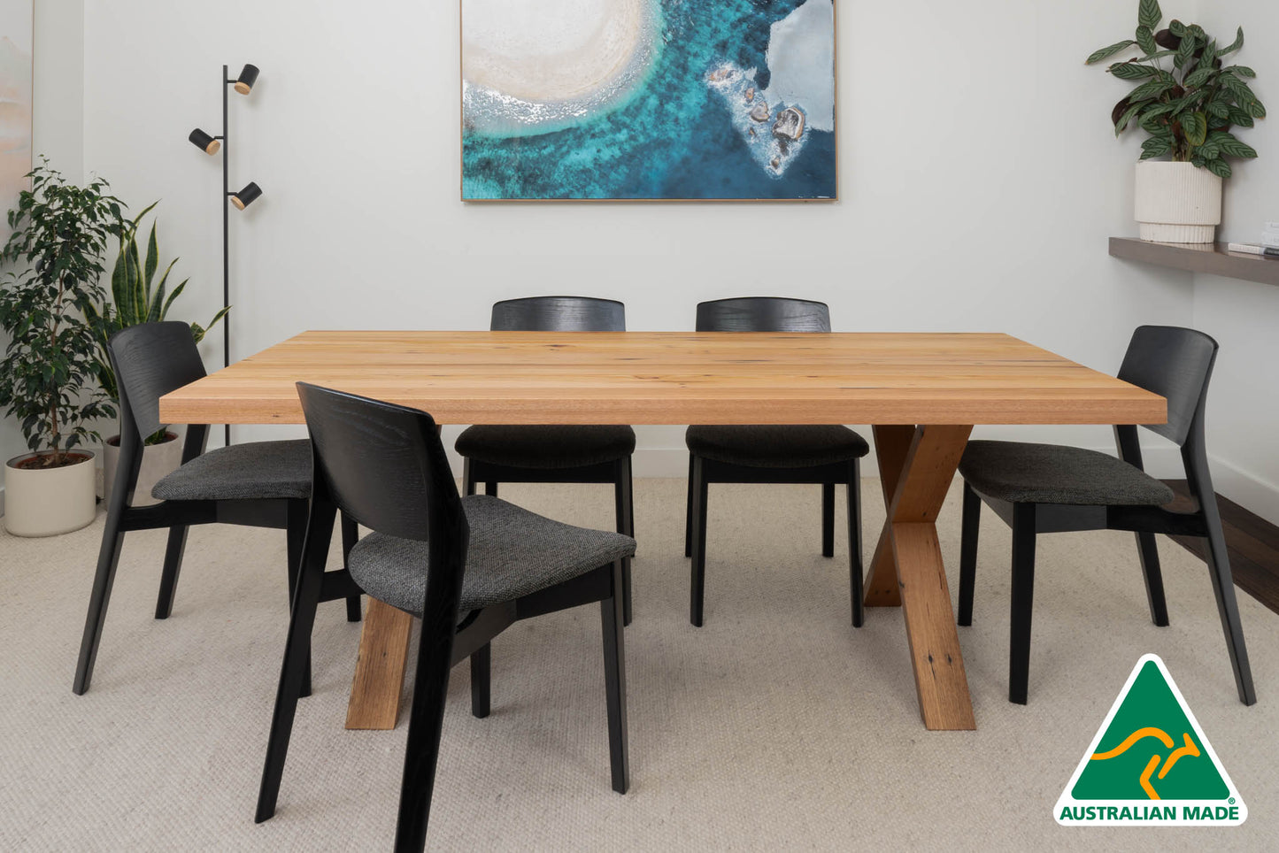 Zoho Reclaimed Solid Messmate Dining Table - Made in Australia