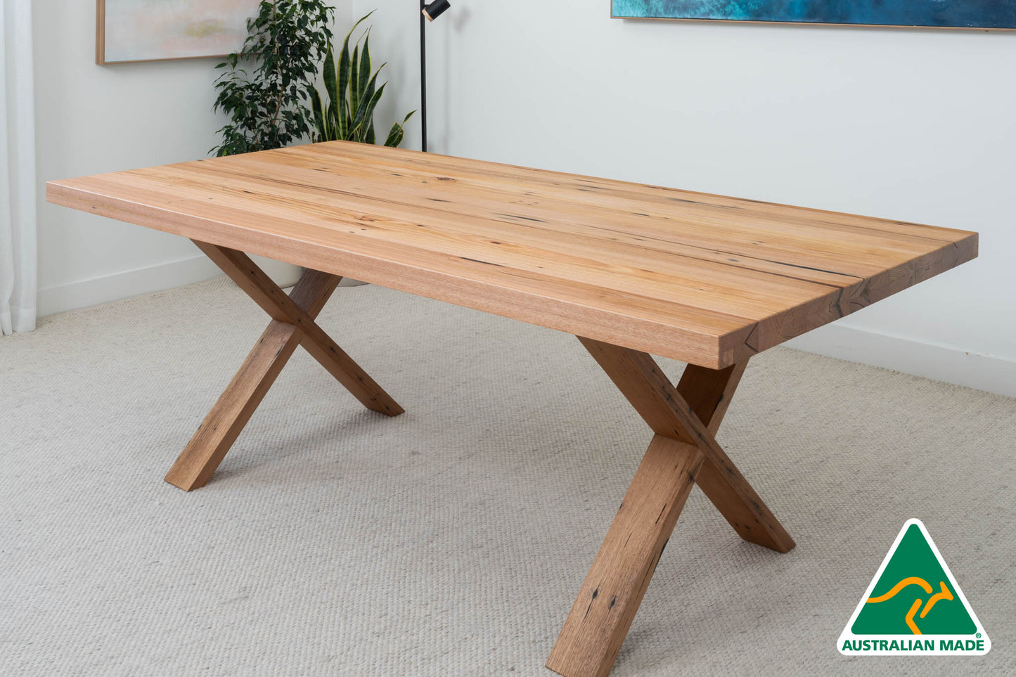 Zoho Reclaimed Solid Messmate Dining Table - Made in Australia