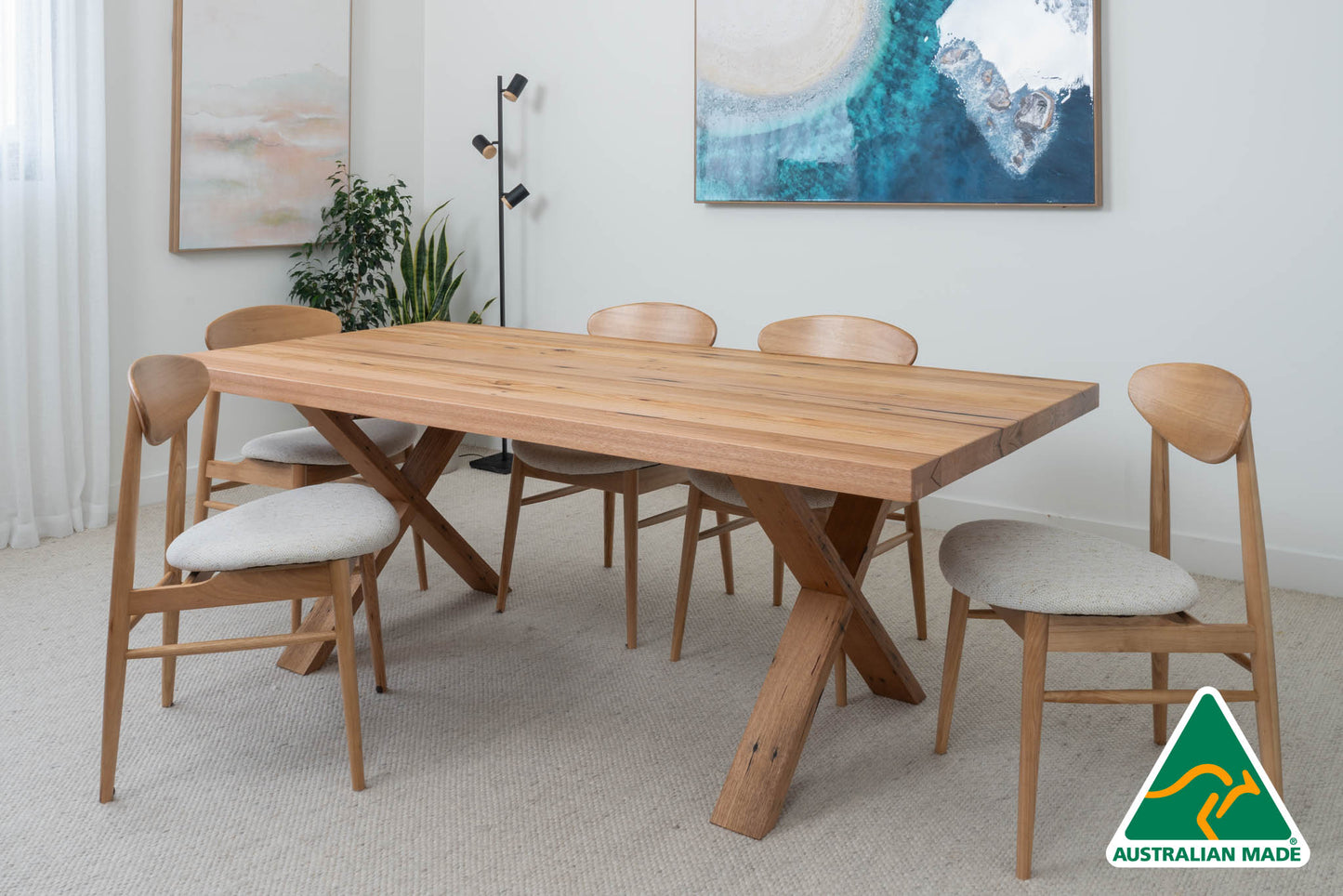 Zoho Reclaimed Solid Messmate Dining Table - Made in Australia