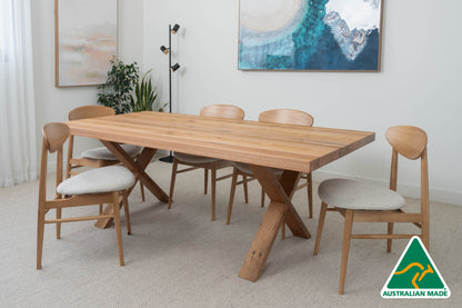 Zoho Reclaimed Solid Messmate Dining Table - Made in Australia