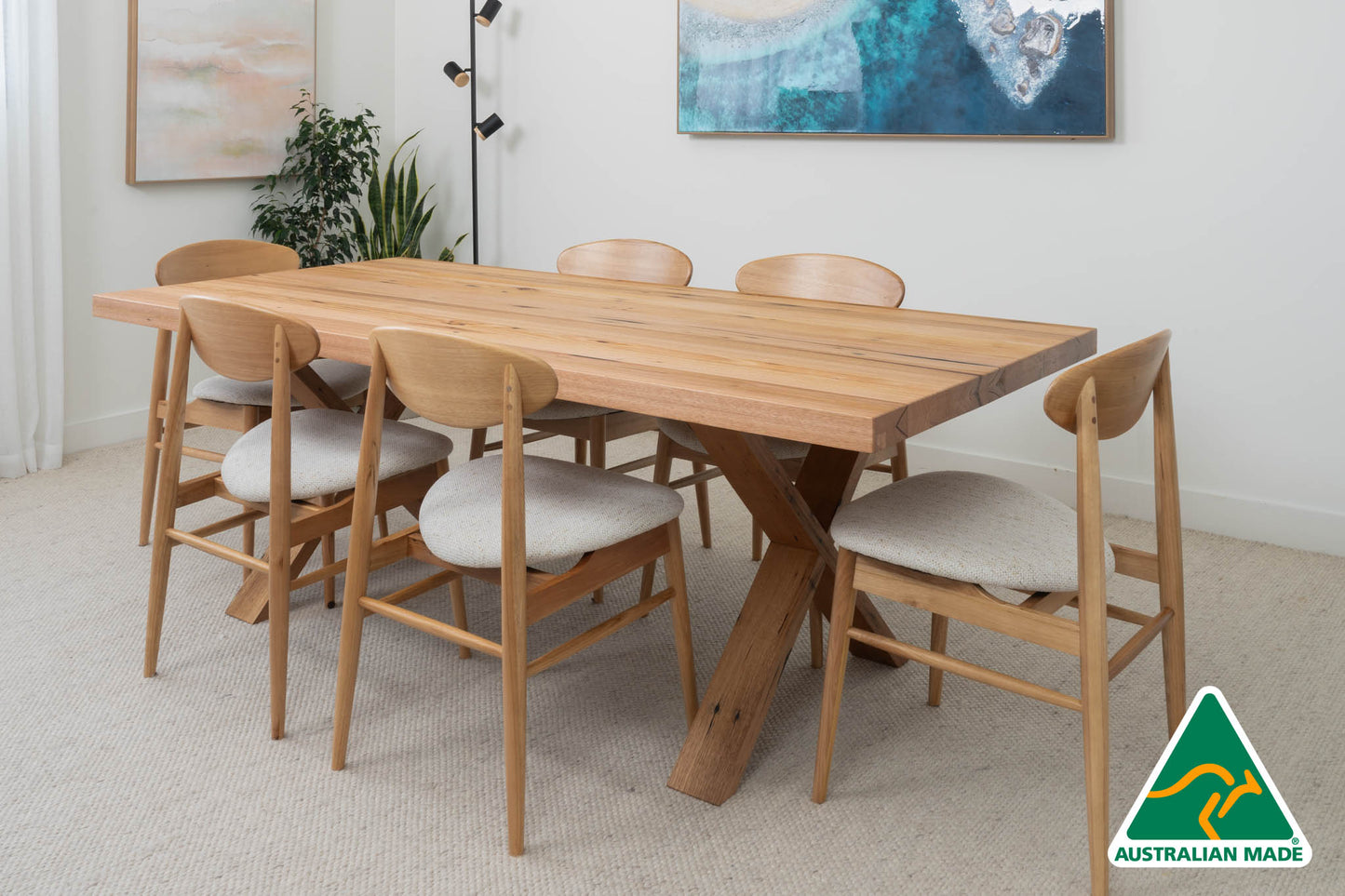 Zoho Reclaimed Solid Messmate Dining Table - Made in Australia