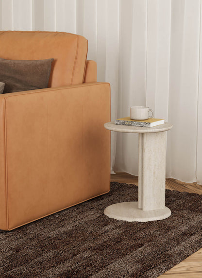 Roxy Travertine Stone Side Table